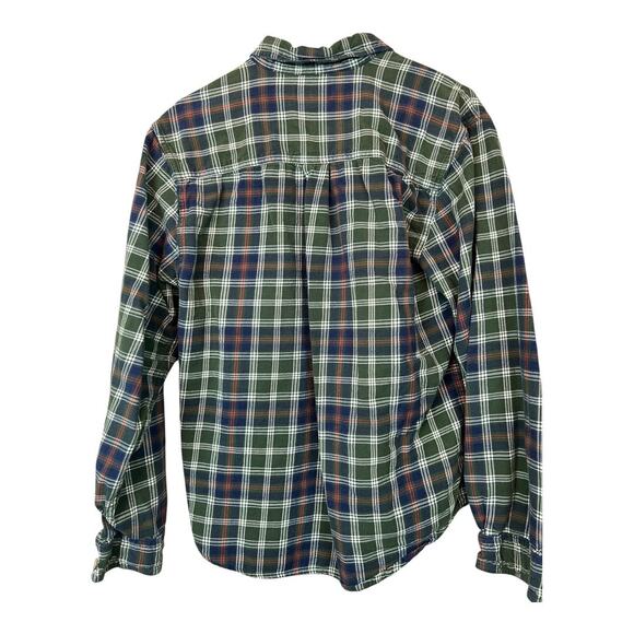 Mens Grunge Flannel Shirt Button Down Distressed Gorpcore Utility Woolrich sz M - Picture 2 of 3